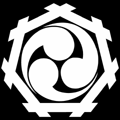 七角井筒に左三つ巴