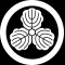 丸に三つ柏(茎3本)